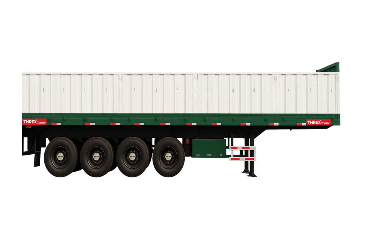 4 Axle 36 Feet Side Wall Trailer-Lifting